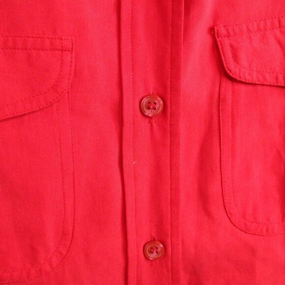 Vintage Anna and Frank 100% Silk Red Button Down Women’s Top Medium - Picture 3 of 5